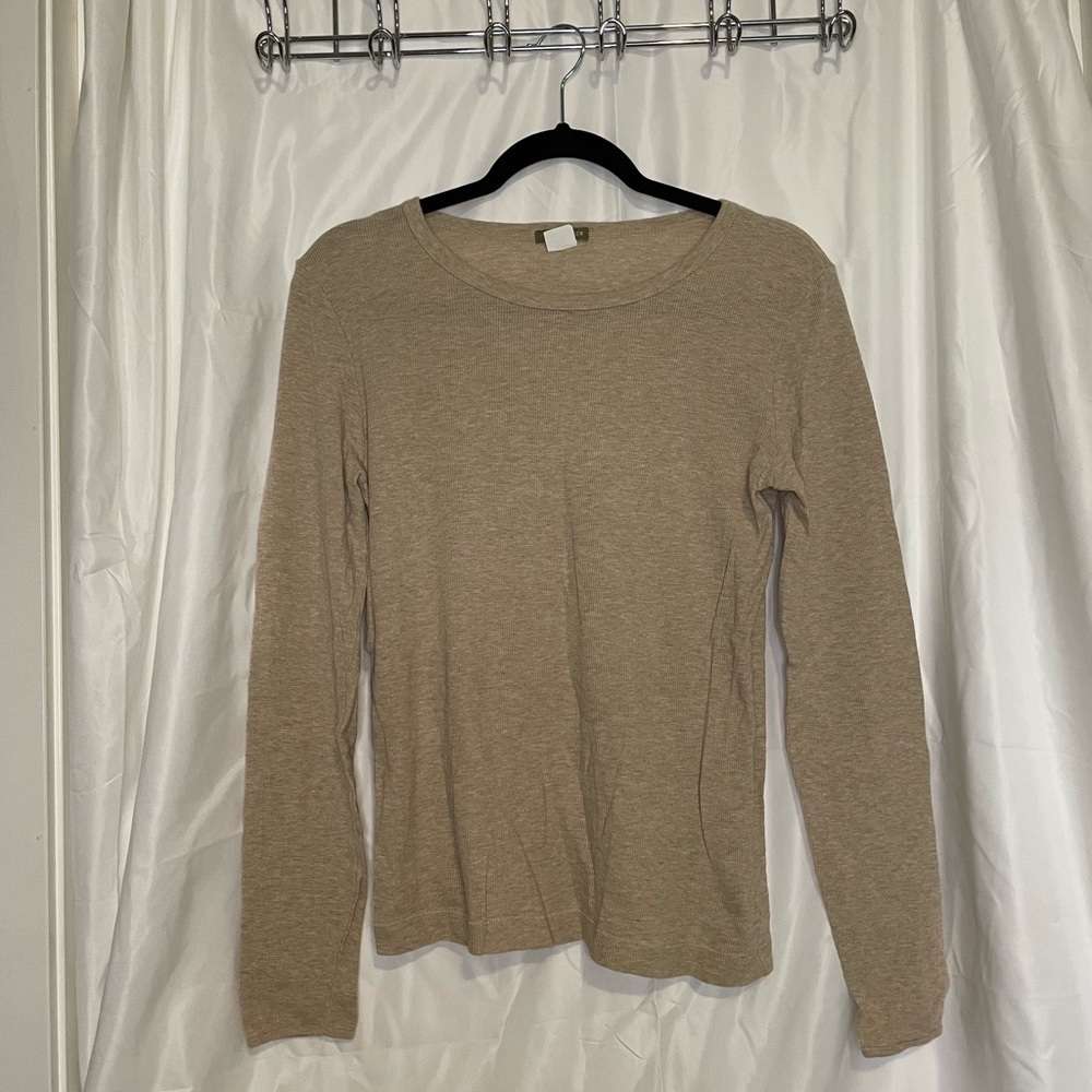 J.Crew Carmel scoop neck top with waffle texture.​​​​​​​​​​​​